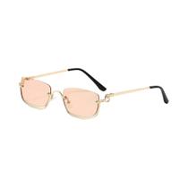 Óculos De Sol Vintage Hip Hop Femininos Com Armação Metálica Pequena E Estilo Trendy Óculos De Sol Vintage Hip Hop Femininos Com Armação Metálica Pequena E Estilo Trendy