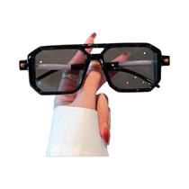 Óculos De Sol Vintage Masculinos Com Design Retro De Ponte Dupla, Moda 2024, Estilo De Marca