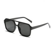 Óculos De Sol Vintage Oversized Para Mulheres, Retro, Grande, Preto E Amarelo, Estilo Quadrado