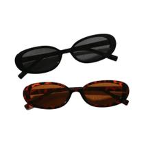 Óculos De Sol Vintage Pequenos Com Armação Oval De Plástico, Proteção UV, Estilo Moderno Para Óculos De Sol Vintage Pequenos Com Armação Oval De Plástico, Proteção UV, Estilo Moderno Para