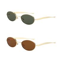 Óculos De Sol Vintage Pequenos Em Metal Com Design De Moda Proteção UV Óculos Casuais