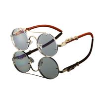 Óculos de Sol Vintage Redondos - Masculino e Feminino - Design Retro Multicolorido