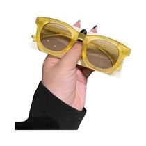 Óculos De Sol Vintage Unissex Em Formato Retangular Quadrado, Óculos De Marca Oval Para Homens E