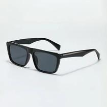 Óculos De Sol Vintage Unissex Quadrados Pretos UV400 Designer Grandes Lentes Masculino Feminino
