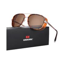 Óculos De Sol Vintage Unissex Tony Stark Steampunk Gradiente Vermelho UV400