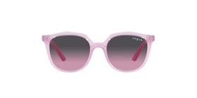 Óculos de Sol Vogue Junior VJ2016 278090 Transparente Lente Violeta Degradê Cinza Tam 45