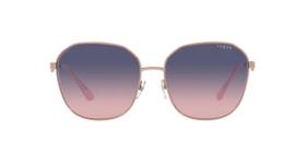 Óculos de Sol Vogue VO4265SL 5075I6 Ouro Rosê Lente Rosa Degradê Azul Tam 59