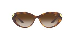 Óculos de Sol Vogue VO5456S W65613 55 Tartaruga Escuro Lente Marrom Degradê Original