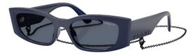 Óculos De Sol Vogue Vo5655su 324087 53-17 Azul Total Retangular Com Cantos Arredondados Azul Total Cinza-escuro