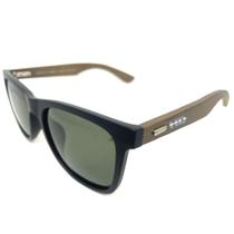 Óculos de Sol Waimea HD com armação em acetato preto fosco com as hastes em MADEIRA/BAMBU natural Óculos de Sol Waimea HD com armação em acetato preto fosco com as hastes em MADEIRA/BAMBU natural