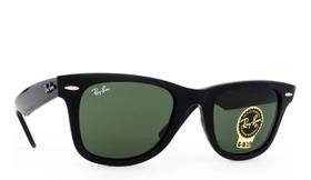 Óculos de Sol Wayfarer RB2140 Preto Lente Verde Tam 50mm