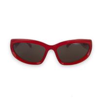 Óculos de sol y2k esportivo espelhado prateado colorido hype oval blogueira trap ccl
