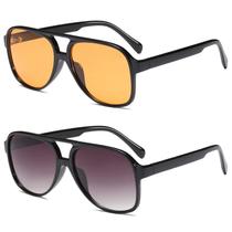 Óculos de sol YDAOWKN Retro Aviator para mulheres e homens UV400