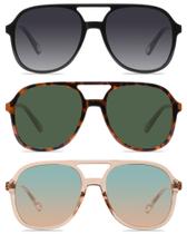 Óculos de Sol YDAOWKN Retro Quadrado Aviador UV400 - Unissex