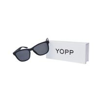Óculos de Sol Yopp Clássico Armação Preta Polarizado UV 400 Óculos de Sol Yopp Clássico Armação Preta Polarizado UV 400