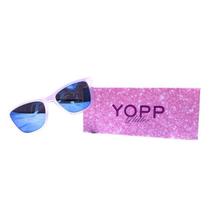 Oculos De Sol Yopp Polarizado Protecao Uv400 Glitter Ouro