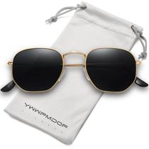 Óculos de Sol YWWPMDOF Polarizados Quadrados e Hexagonais UV400 - Unissex