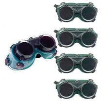 Oculos De Solda Kit 4 Uni EPI Mascara De Protecao Articulavel Dupla Lente Equipamento Profissional Soldador Com Filtro Oculos De Solda Kit 4 Uni EPI Mascara De Protecao Articulavel Dupla Lente Equipamento Profissional Soldador Com Filtro