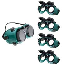 Oculos De Solda Kit 4 Uni Protecao EPI Máscara Articulavel Dupla Lente Para Soldador Com Filtro Equipamento Profissional Oculos De Solda Kit 4 Uni Protecao EPI Máscara Articulavel Dupla Lente Para Soldador Com Filtro Equipamento Profissional