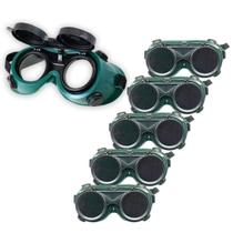 Oculos De Solda Kit 5 Uni EPI Mascara De Protecao Equipamento Profissional Articulavel Dupla Lente Soldador Com Filtro Oculos De Solda Kit 5 Uni EPI Mascara De Protecao Equipamento Profissional Articulavel Dupla Lente Soldador Com Filtro