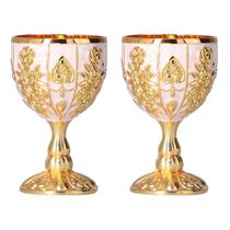 Óculos de tiro Cyrank Mini Gold Goblet 30 ml Vintage 2 unidades Óculos de tiro Cyrank Mini Gold Goblet 30 ml Vintage 2 unidades