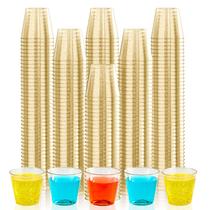 Óculos de tiro JOLLY CHEF 30mL Gold Glitter, pacote com 500 unidades, descartáveis