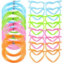 Óculos Drinking Straw Skylety 8 peças de plástico Silly Straw Óculos Drinking Straw Skylety 8 peças de plástico Silly Straw