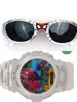 Oculos e relogio musical com led branco e bone do homem aranha infantil masculino,novidade Oculos e relogio musical com led branco e bone do homem aranha infantil masculino,novidade