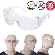 Oculos Epi Segurança Uv Ca Sobrepor Incolor Proteçao Anti Risco Frontal Lateral Trabalho Grande - STEELFLEX PRO TECH CA39459