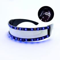 Oculos Escuro LED Futurista a pilha - Azul - Hutz