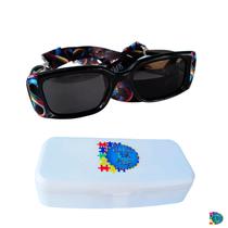 Óculos Escuro Preto para Autistas Infinity Black com Cordinha Especial Óculos Escuro Preto para Autistas Infinity Black com Cordinha Especial