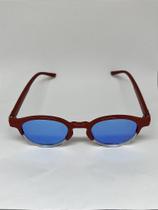 Óculos Esportivo Arembepe - Vermelho deg/azul - Formato: redondo, Lente Polarizada, Proteção UV400