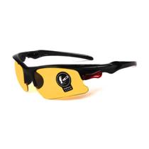 Oculos Esportivo com Lente Amarela para Noite Ciclismo Bike Corrida Volei Praia Futvolei Proteção Uv - Óculos20v