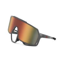 Óculos Esportivo De Grau Hb Presto Clip On - Graphene / Red Orange Chrome
