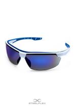 Oculos esportivo espelhado neon steelflex azul ar/ae/uv