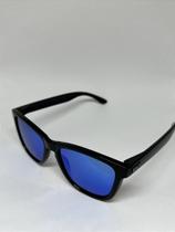 Óculos Esportivo Itacaré - preto brilhoso/azul - Formato: Quadrado, Lente Polarizada, Proteção UV400