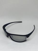 Óculos Esportivo Jaguaribe - Preto/Prata - Formato: Bike fino, Lente Polarizada, Proteção UV400