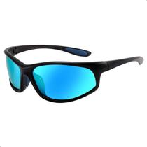 Óculos Esportivo Sol Polarizado Uv Bike Ciclismo Corrida Beach Tennis Lente Azul S0