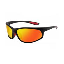 Óculos Esportivo Sol Polarizado Uv Bike Ciclismo Corrida Beach Tennis Lente Laranja S0