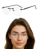 Oculos Feminina Sem Aro Flutuante Balgriff Leve Haste Mola