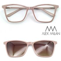 Oculos Feminino com 1 clipon Polarizado Alex Milan AM042