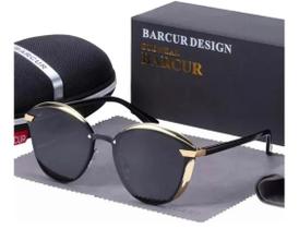 Óculos Feminino Gatinho Barcur Original Preto E Dourado Box Óculos Feminino Gatinho Barcur Original Preto E Dourado Box