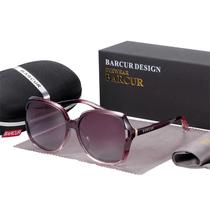 Óculos Feminino Grande Barcur Polarizado Original Purple ( Roxo )