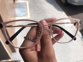 Oculos feminino metal com rosa e dourando