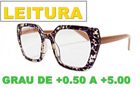 Óculos Feminino Para Leitura Descanso Perto Moderno Chic Grande Tartaruga