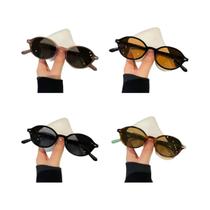 Óculos Femininos Y2K Oval Anti Luz Azul Com Filtro De Radiação Transparente 4 Peças