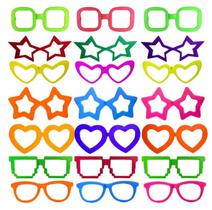 Óculos Festa Balada Neon Brilha Luz Negra Kit C/ 10 Unidades Óculos Festa Balada Neon Brilha Luz Negra Kit C/ 10 Unidades
