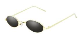 Óculos Fino Retrô Oval Redondo Pequeno Trap Hype Preto