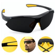 Óculos Fume Escuro Segurança Sol Bicicleta Obras Emborrachado Flexível Vonder Óculos Fume Escuro Segurança Sol Bicicleta Obras Emborrachado Flexível Vonder