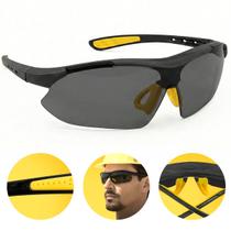 Óculos Fume Escuro Segurança Sol Bicicleta Obras Emborrachado Flexível Vonder